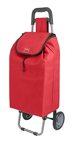 Metaltex Daphne - Carro de Compra con 2 Ruedas, 40 Litros, Rojo