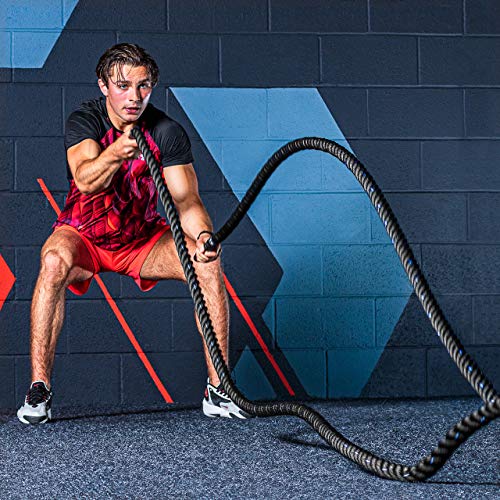 METIS Cuerda de Batalla │Battle Rope de Fitness │ Longitud 9m/12m/15m Grosor 38/50mm (9m, 38mm)