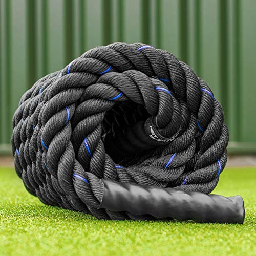 METIS Cuerda de Batalla │Battle Rope de Fitness │ Longitud 9m/12m/15m Grosor 38/50mm (9m, 38mm)