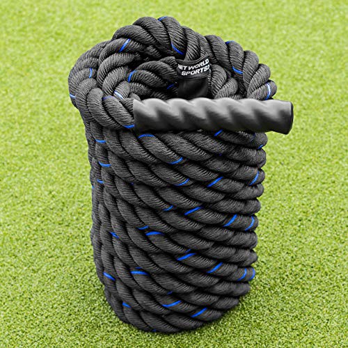 METIS Cuerda de Batalla │Battle Rope de Fitness │ Longitud 9m/12m/15m Grosor 38/50mm (9m, 38mm)