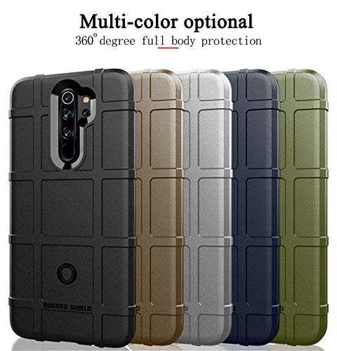 MEVIS Protector Funda Xiaomi Redmi Note 8 Pro de SHVEL Rugged, [Protector Pantalla Completa 9D], Suave Material TPU con Textura Mate Anti Golpes, Protector Funda para Deportes-Verde