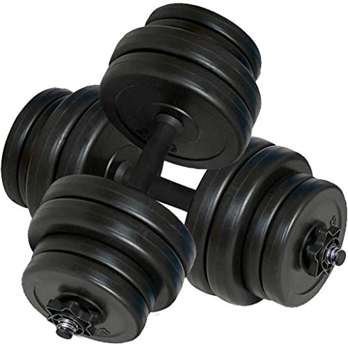 mewmewcat Mancuernas Kit de Pesas Ejercicios de Gimnasio de 30 kg (2x15kg) Negro