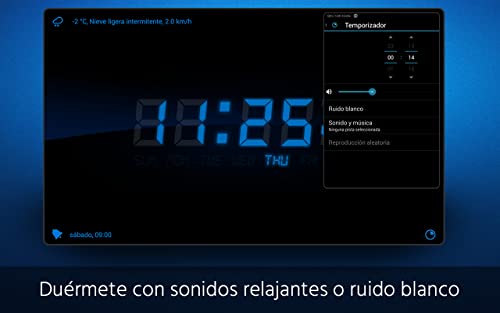 Mi Despertador - Despiértate con la aplicación de reloj de alarma digital con temporizador de reposo y las condiciones meteorológicas actuals