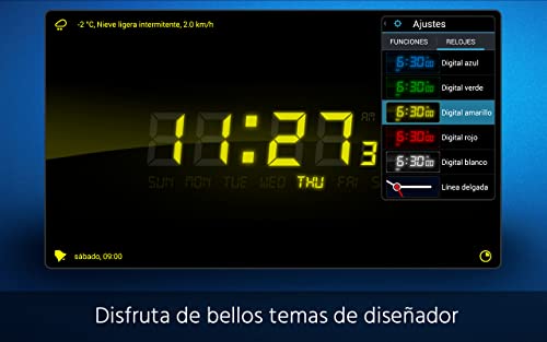 Mi Despertador - Despiértate con la aplicación de reloj de alarma digital con temporizador de reposo y las condiciones meteorológicas actuals