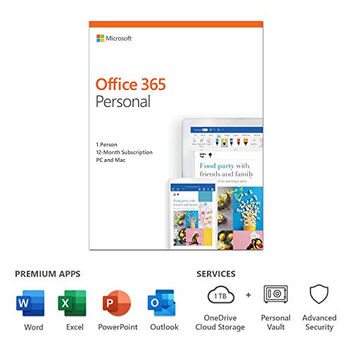 Microsoft SW RET OFFICE 365 PERSONAL/ENG 1Y P4 QQ2-00790 MS