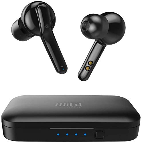 Mifa Auriculares Bluetooth, X3 Auriculares Inalámbricos Bluetooth V5.0 TWS Sonido Estéreo, Carga Rapida IPX5 Resistente al de Sudor y Salpicaduras con Caja de Carga para Android Samsung Huawei iPhone