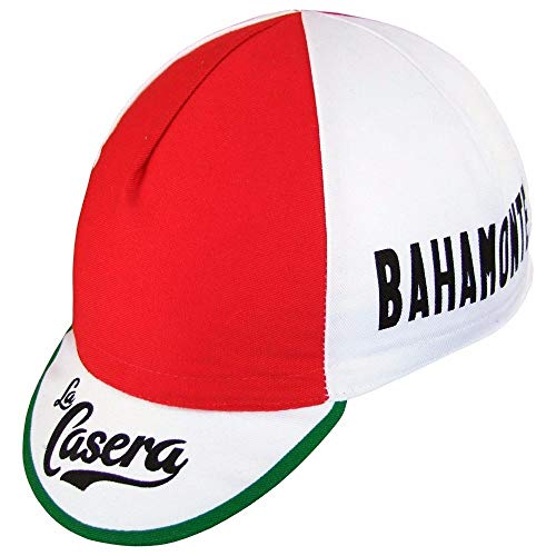 MIJI La Casera Bahamontes Retro Classica Cycling Caps Spring Summer Outdoor Sport MTB Bike Breathable Cycling Hat Gorra Ciclismo,Red,L