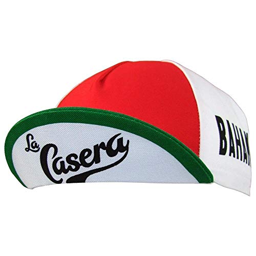 MIJI La Casera Bahamontes Retro Classica Cycling Caps Spring Summer Outdoor Sport MTB Bike Breathable Cycling Hat Gorra Ciclismo,Red,L