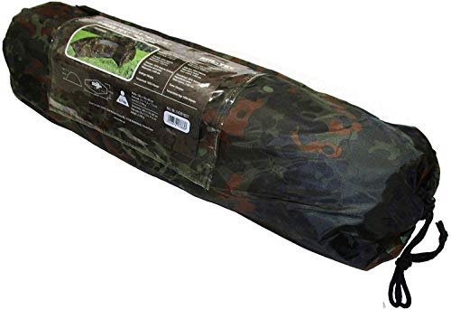 Mil-Tec Einmannzelt Recom Flecktarn Tienda para una Sola Persona, Unisex Adulto, Camuflaje, Talla única