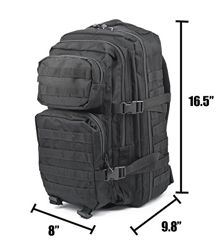 Mil-Tec - Mochila tipo militar (20 L), color negro