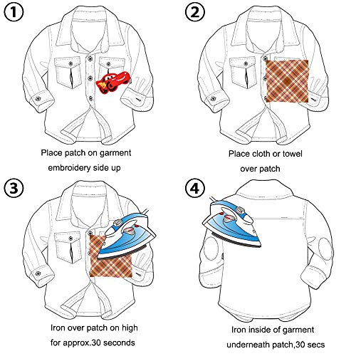 Mingjun - 17 parches para planchar o coser en autobuses, coches, camiones de fuego, coches, chaquetas, chaquetas, mochilas, bufandas