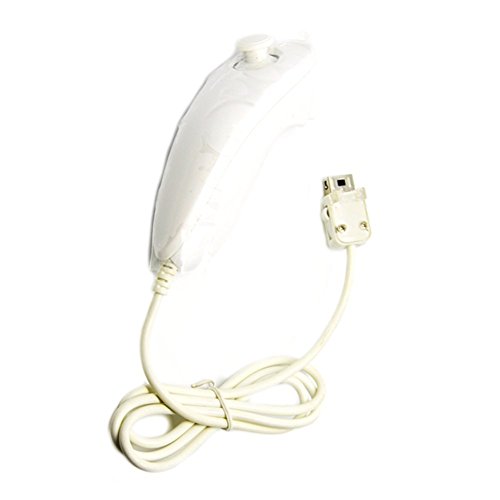 mini kitty 2 en 1 Motion Plus Mando y Nunchunk para Nintendo Wii/Wii u + Funda de Silicona - Blanco