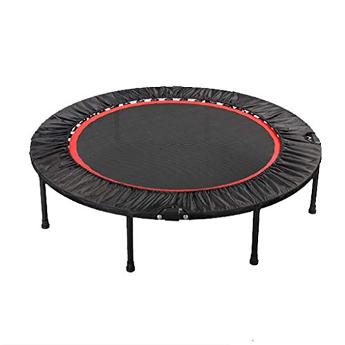 Mini plegable Fitness ejercicio Cardio Training Trampolín 40 pulgadas for gimnasia, interior, la carga máxima de salto 716lbs estera con 28x resorte fuerte recinto envolvente, marco de acero 8 Pierna