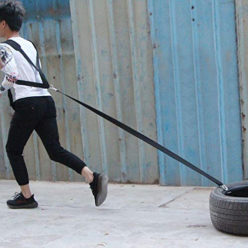 Mioloe Conjunto de Cables de Resistencia Ajuste Solo o asociado Arnés de tracción de neumáticos Arnés de Entrenamiento con Trineo eléctrico Equipo de Entrenamiento de fútbol