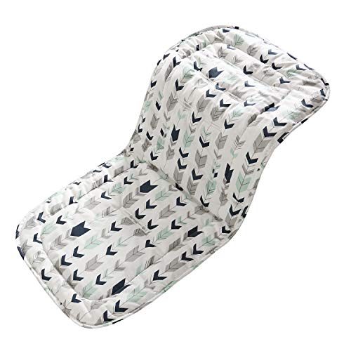 Miracle Baby Cojín Carro Bebe,Colchoneta Silla Paseo Universal Verano Transpirable,Cojín Silla de Paseo para el Cochecito y Asiento de Carro, 100% Algodón, 32x80cm(Flecha)