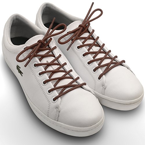 Miscly Cordones Redondos [3 Pares] Para Zapatos, Zapatillas de Deporte y Botas - Diámetro 4 mm (91cm, Marrón)