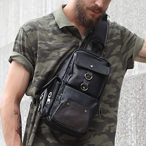 MISLD Bolsos de hombro Bolso bandolera Paquete de cintura Hombres y Femalestreet Paquete de cofre Versión coreana al aire libre Paquete de ocio Cortex Mochila pequeña Adecuado for montar Motion Fitnes