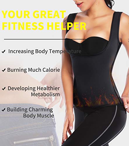 MISS MOLY Fajas Reductoras Adelgazantes Neopreno Chaleco Sauna Body Hot Shaper Camisetas de Sudoración Fitness Deportivo Vest Underbust Corset para Mujer