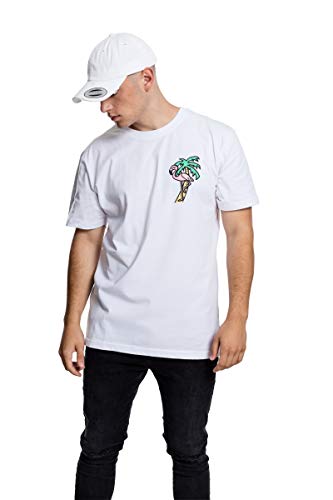 Mister Tee MT550_00220_XS Hombre Flamingo Camiseta-Blanco, Men's