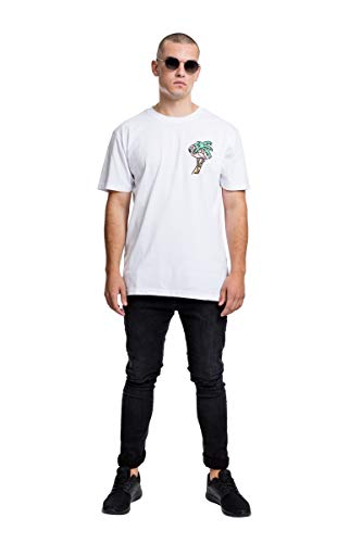 Mister Tee MT550_00220_XS Hombre Flamingo Camiseta-Blanco, Men's