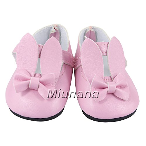 Miunana 5 Pares Zapatos Lona Casuales Lindo Diferentes Tipos Botas Vestir Fiesta Accesorios como Regalo para 18 Inch Americana Girl Doll Muñeca