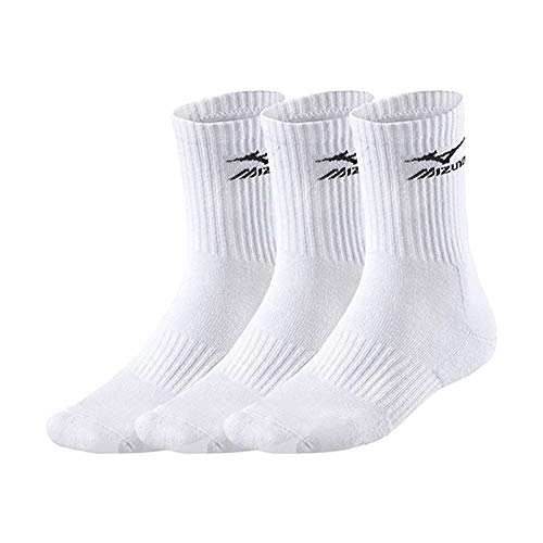 Mizuno Training 3p Socks Medias, Unisex Adulto, White/White/White, L