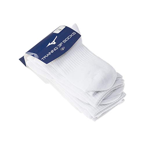 Mizuno Training 3p Socks Medias, Unisex Adulto, White/White/White, S