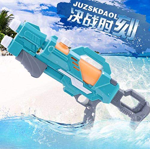 ML Juguete para niños Lanzador de Agua con Doble Salida 58cm, Super Pistola Power Water Gun con Alcance Largo, para niños y Adultos Color Rosa, Juguete para niños Color Blanco/Gris