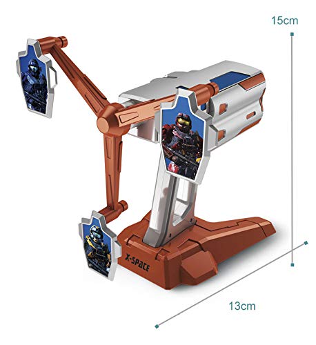 ML Juguete-TI-BLAN Conjunto de Pistola Lanza Proyectiles y Objetivo con Obstáculo Rotatorio Juego para Principiantes y Práctica de Tiro al Blanco Incluye 6 Proyectiles de Gomaespuma y Objetivo