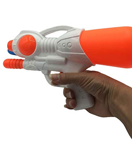 ML Pack 2 Lanzador de Agua de de 30cm, Pistola Power Water Gun, para niños y Adultos (Naranja-Azul)