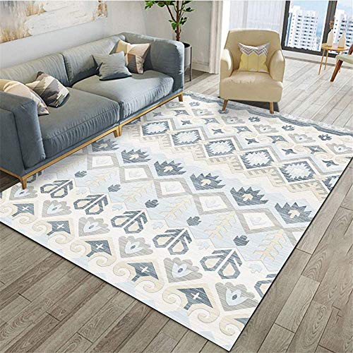 MLKUP Alfombrilla con Motivos Geométricos, Mesa De Centro, Dormitorio, Almohadilla para Pie De Cama, Adecuada para Dormitorio, Baño, Sala De Estar, Jardín De Infantes 160x230cm