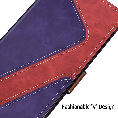 MOBESV Funda para iPhone 6S, Funda Libro iPhone 6S, Funda Móvil iPhone 6S Magnético Carcasa para iPhone 6S / iPhone 6 Funda con Tapa, Violeta/Rojo