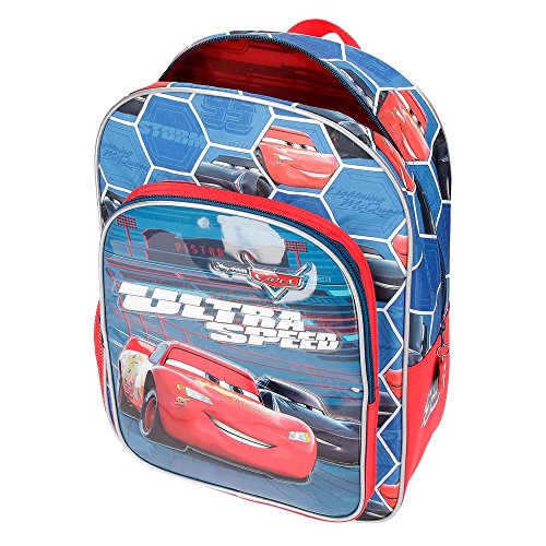 Mochila Cars Ultra Speed 38cm adaptable a carro