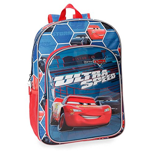 Mochila Cars Ultra Speed 38cm adaptable a carro