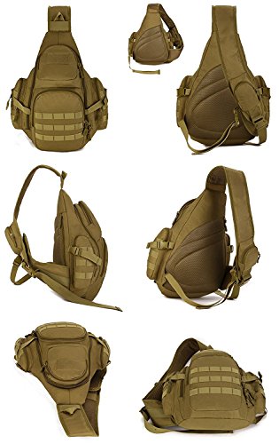 Mochila de Hombro, Selighting Mochila de Bandolera Mochila de Pecho Impermeable Mochila Bolsa Militar Táctica Mochila Multifuncional para Cazar, Senderismo, Ciclismo,Camping Hombre Mujer