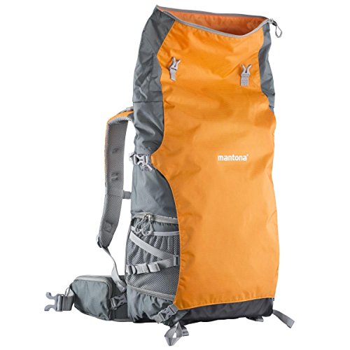 Mochila para cámara Mantona ElementsPro 50 Outdoor. Gris/Naranja