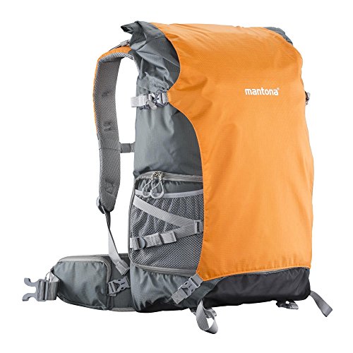 Mochila para cámara Mantona ElementsPro 50 Outdoor. Gris/Naranja