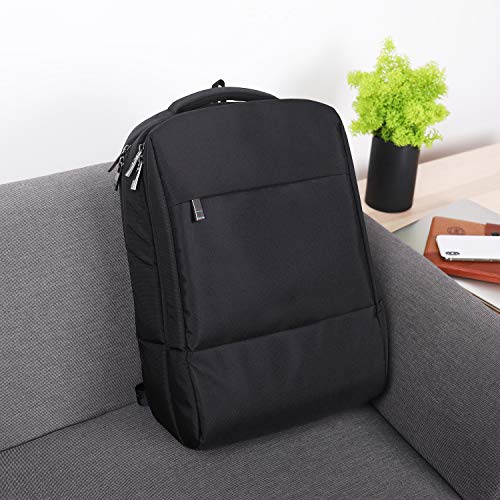 Mochila para Portátil, REYLEO Mochila Negocio Impermeable con Puerto de USB para Hombre Mujer Estudiante - Negro