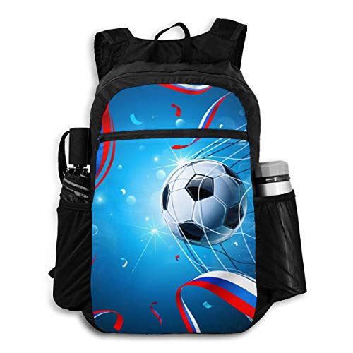 Mochila plegable Bandera de fútbol Rusia Confeti Copa de entretenimiento deportivo Deportes Entretenimiento Hombres Perfectamente portátil Mochilas para viajes Mujeres Senderismo Mochila ligera Imperm