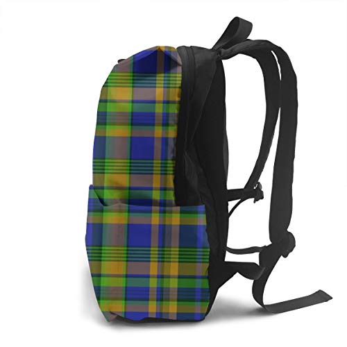 Mochila unisex de Tartan Pik Mills para estudiantes universitarios, libros de viaje, computadora portátil, mochila escolar al aire libre