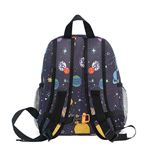 Mochilas Escolares Infantiles, Space Planets Impreso Personalizado Ligero Preescolar Bolsa para Niñas Niños