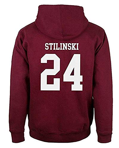 Moda Sudaderas con Capucha Hombre Hoodie Sudadera Lacrosse de Beacon Hills Stilinski Lahey MCCALL Sweatshirt Outerwear Tops (M, Rojo Stilinski 24)