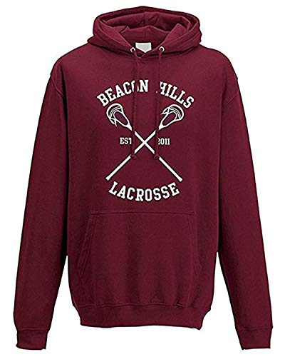 Moda Sudaderas con Capucha Hombre Hoodie Sudadera Lacrosse de Beacon Hills Stilinski Lahey MCCALL Sweatshirt Outerwear Tops (M, Rojo Stilinski 24)