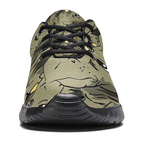 Modelo de rinoceronte animal rinoceronte africano Zapatillas de Deporte para Hombres Casual Zapatillas De Hombre, (multicolor), 41 EU