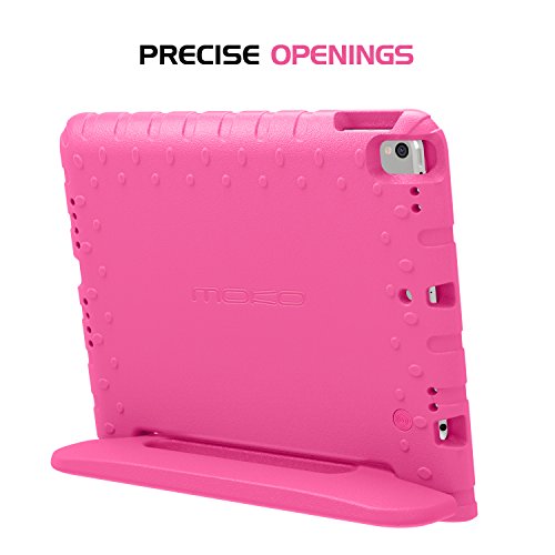 MoKo Funda para New iPad 10.2 2019 / iPad Air (3rd Generation) 10.5" 2019 - Portátil Shock Proof Lightweight Kids Protector Parachoque Cover Case con Manija - Magenta