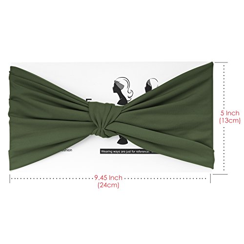 MoKo Headband Bandana - Pañuelo Deportivo Multifuncional Cinta / Bragas de Cabeza y Cuello para Fitness, Ejercicio， Correr, Yoga, Moda y Más, Verde Militar ( Hombres & Mujeres)