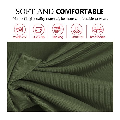 MoKo Headband Bandana - Pañuelo Deportivo Multifuncional Cinta / Bragas de Cabeza y Cuello para Fitness, Ejercicio， Correr, Yoga, Moda y Más, Verde Militar ( Hombres & Mujeres)