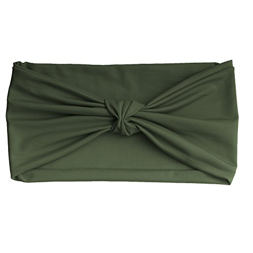MoKo Headband Bandana - Pañuelo Deportivo Multifuncional Cinta / Bragas de Cabeza y Cuello para Fitness, Ejercicio， Correr, Yoga, Moda y Más, Verde Militar ( Hombres & Mujeres)