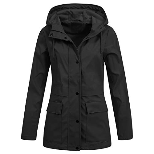 MOMOXI ABRIGOS Chaqueta con Capucha Impermeable para Mujer Chaqueta Deportiva Desmontable y Transpirable para Exteriores_Chaqueta Impermeable para Mujer con Capucha y Forro a Rayas