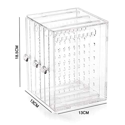 Monrodbitt Simple diseño Transparente Mujeres joyería Display Shelf práctico Escritorio Pendientes Holder Storage Rack Display